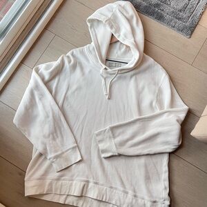 SOLD EVERLANE Waffle-Knit Hoodie in White